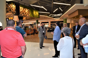 Walking tour showing sensor placement in the concourse