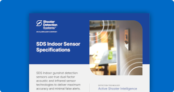 SDS Indoor sensor specification sheet