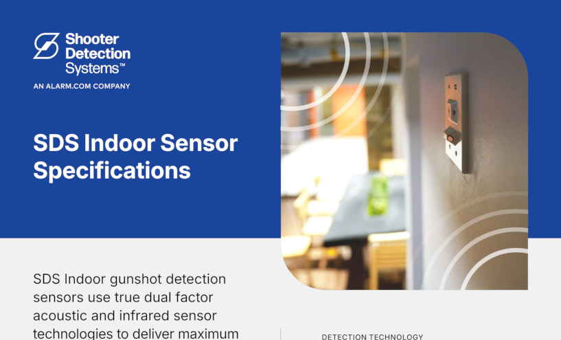 SDS Indoor Sensor Specification Sheet