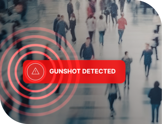 Building lobby gunshot alert