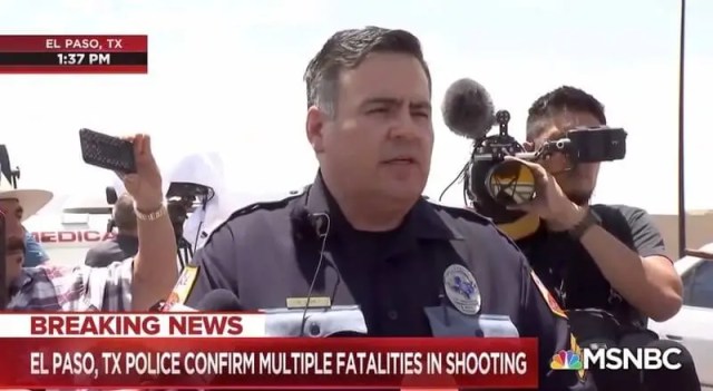 MSNBC News feed of El Paso, TX police press debrief