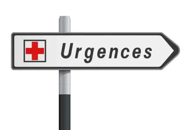 French urgences road sign