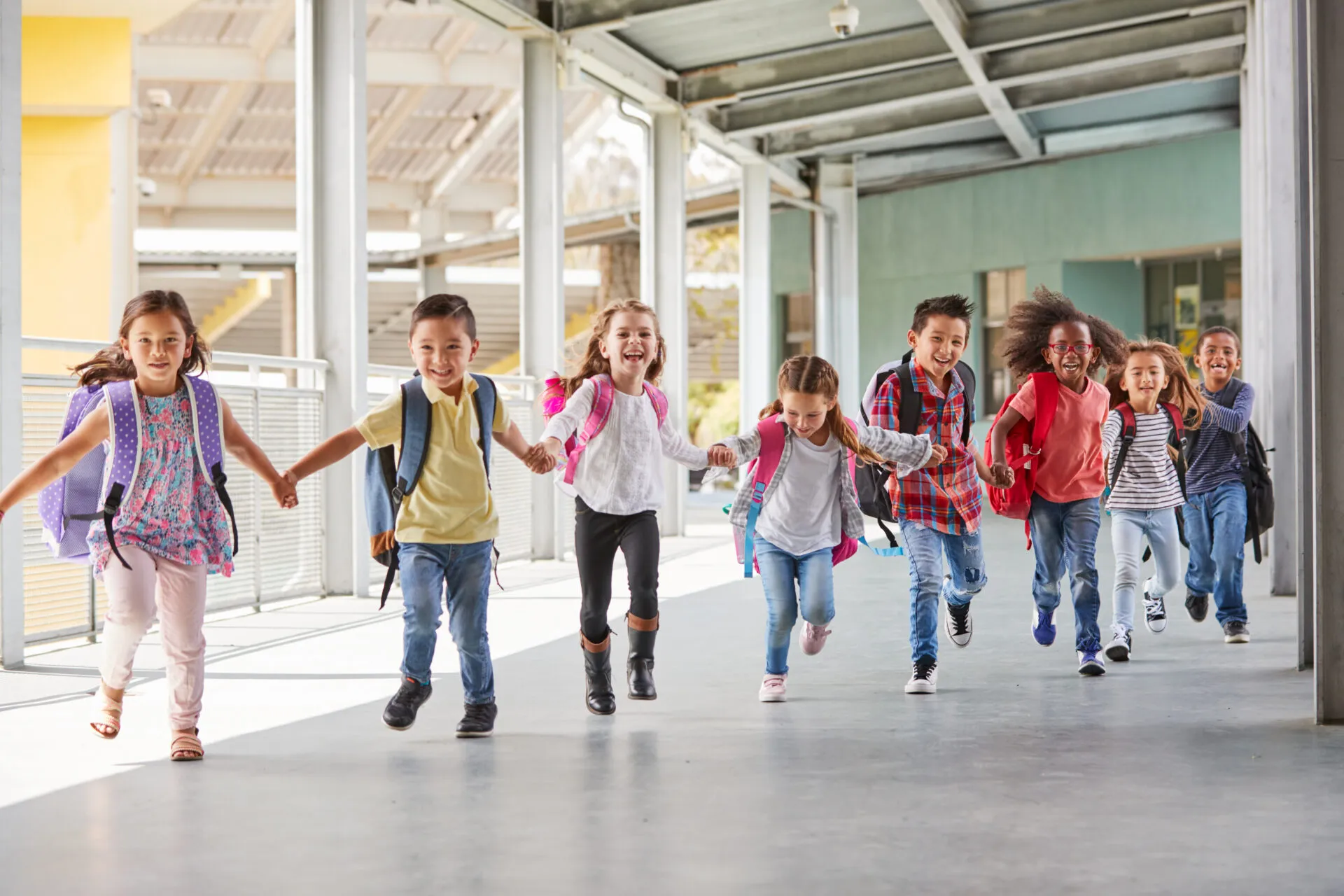 Group of children at school