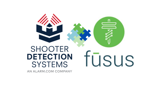 Shooter Detection Systems and fusus logos