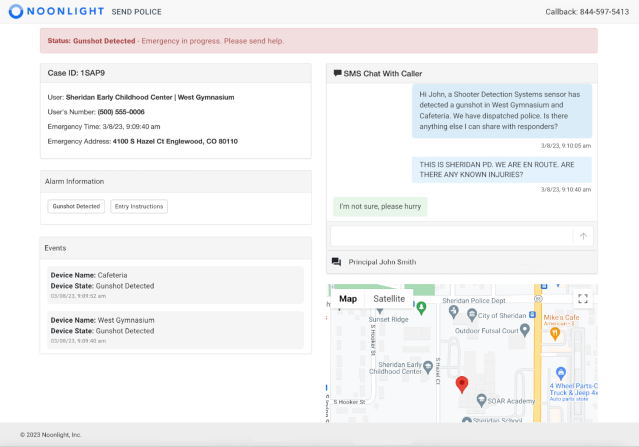 SDS Emergency Response Service Dashboard