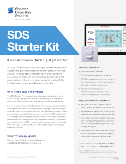 SDS Starter Pack Description